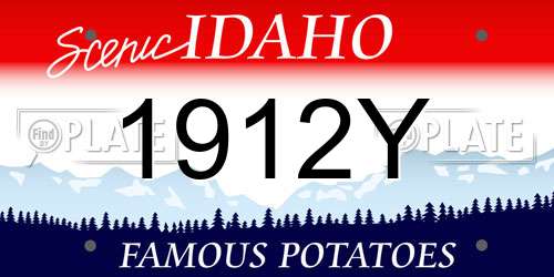 1912Y Idaho License Plate