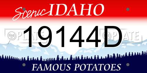 19144D Idaho License Plate