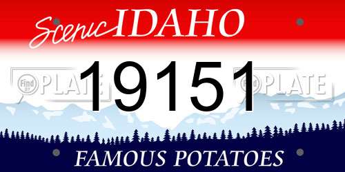 19151 Idaho License Plate