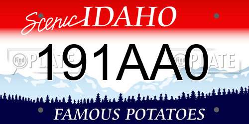 191AA0 Idaho License Plate