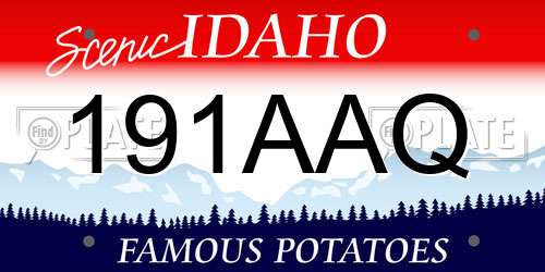 191AAQ Idaho License Plate