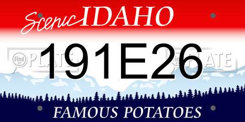 191E26 Idaho License Plate