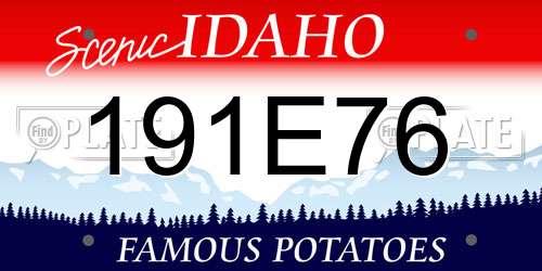 191E76 Idaho License Plate