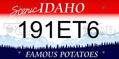 191ET6 Idaho License Plate