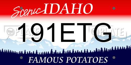 191ETG Idaho License Plate