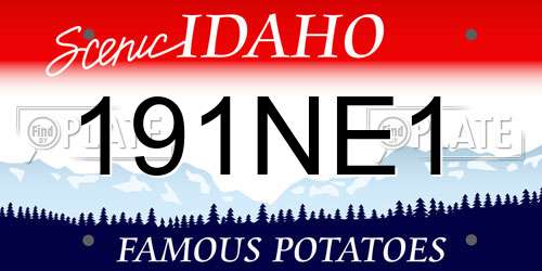 191NE1 Idaho License Plate