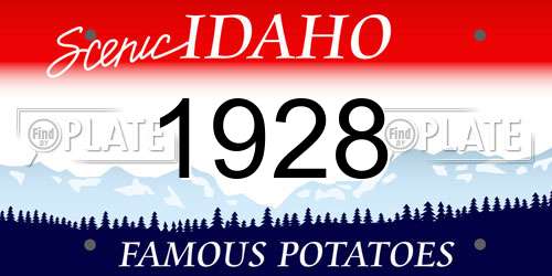 1928 Idaho License Plate