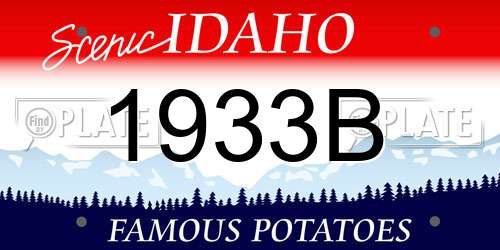 1933B Idaho License Plate
