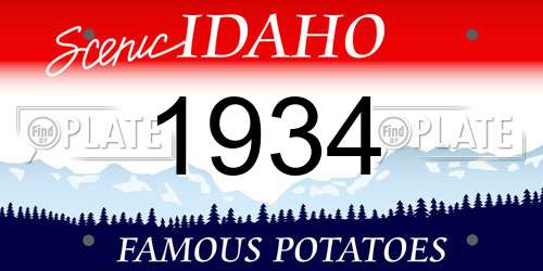 1934 Idaho License Plate