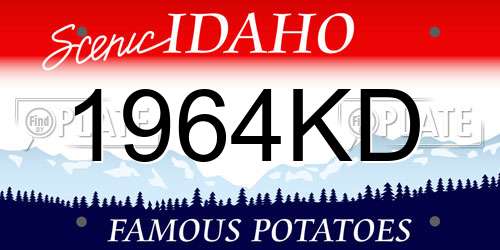 1964KD Idaho License Plate