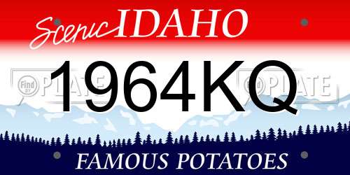1964KQ Idaho License Plate