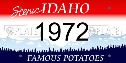 1972 Idaho License Plate