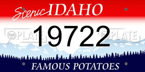 19722 Idaho License Plate