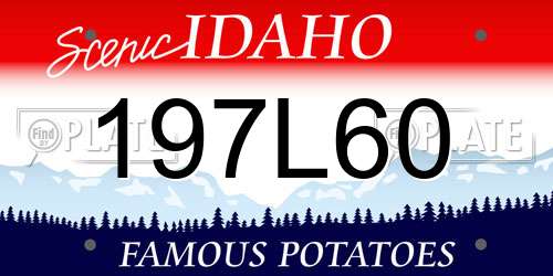197L60 Idaho License Plate