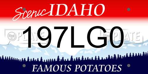 197LG0 Idaho License Plate