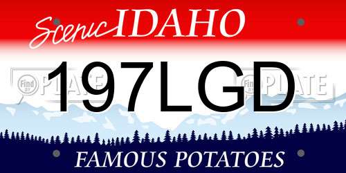 197LGD Idaho License Plate