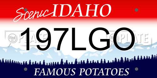 197LGO Idaho License Plate