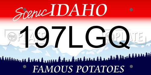 197LGQ Idaho License Plate