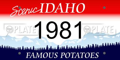 1981 Idaho License Plate