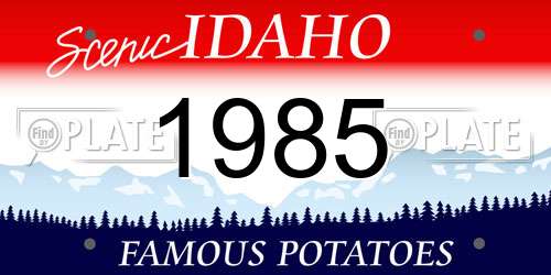 1985 Idaho License Plate