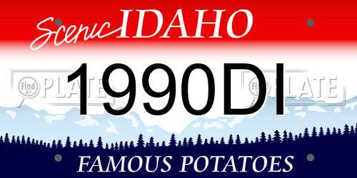 1990DI Idaho License Plate