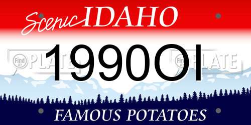 1990OI Idaho License Plate