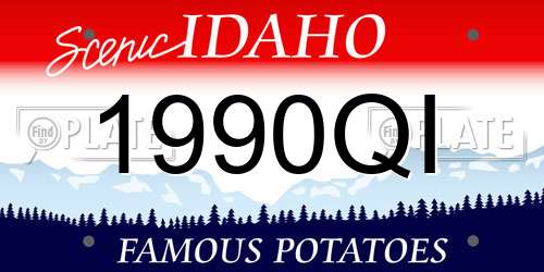 1990QI Idaho License Plate