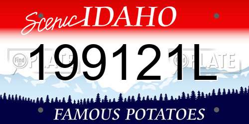199121L Idaho License Plate
