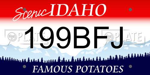 199BFJ Idaho License Plate