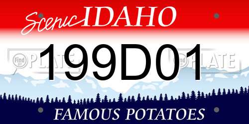 199D01 Idaho License Plate