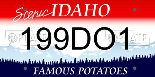 199DO1 Idaho License Plate