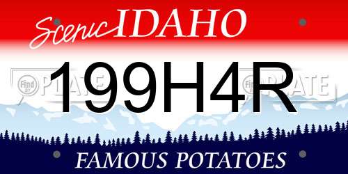 199H4R Idaho License Plate