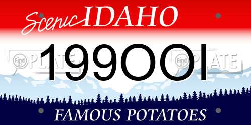 199OOI Idaho License Plate