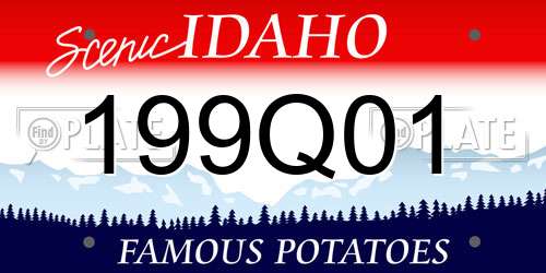 199Q01 Idaho License Plate