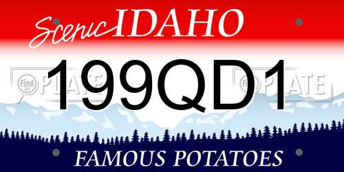 199QD1 Idaho License Plate