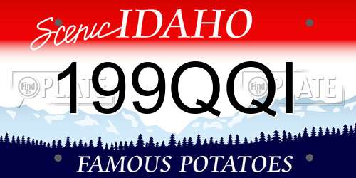 199QQI Idaho License Plate