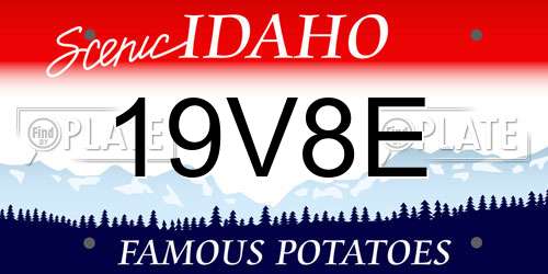 19V8E Idaho License Plate