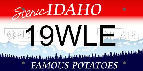 19WLE Idaho License Plate
