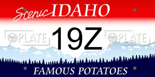 19Z Idaho License Plate
