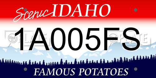 1A005FS Idaho License Plate