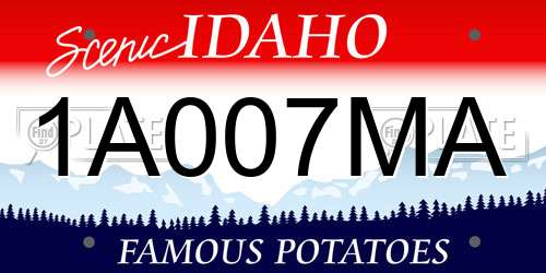 1A007MA Idaho License Plate