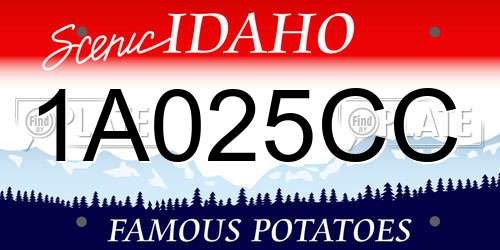 1A025CC Idaho License Plate