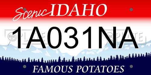 1A031NA Idaho License Plate