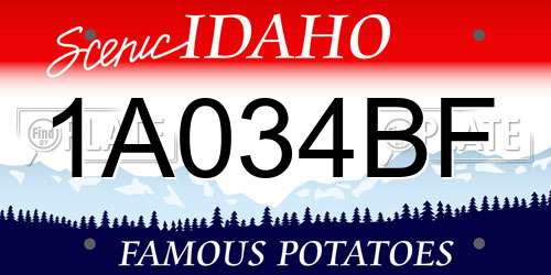 1A034BF Idaho License Plate