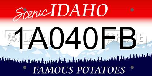 1A040FB Idaho License Plate