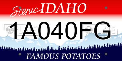 1A040FG Idaho License Plate