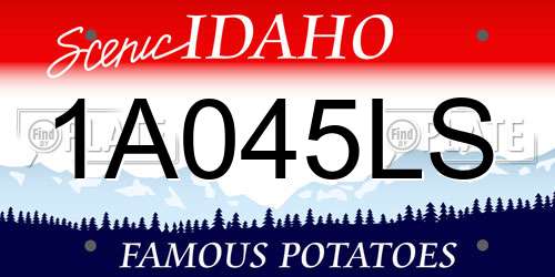 1A045LS Idaho License Plate