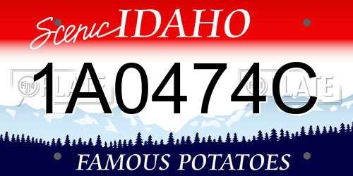 1A0474C Idaho License Plate