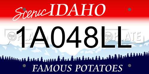 1A048LL Idaho License Plate