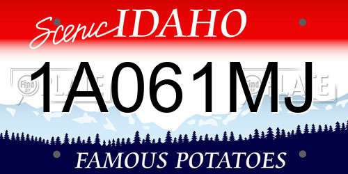 1A061MJ Idaho License Plate